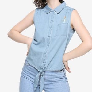 Her Universe Disney Pixar Toy Story 4 Bo Peep Tie-Front Sleeveless Top Hot Topic